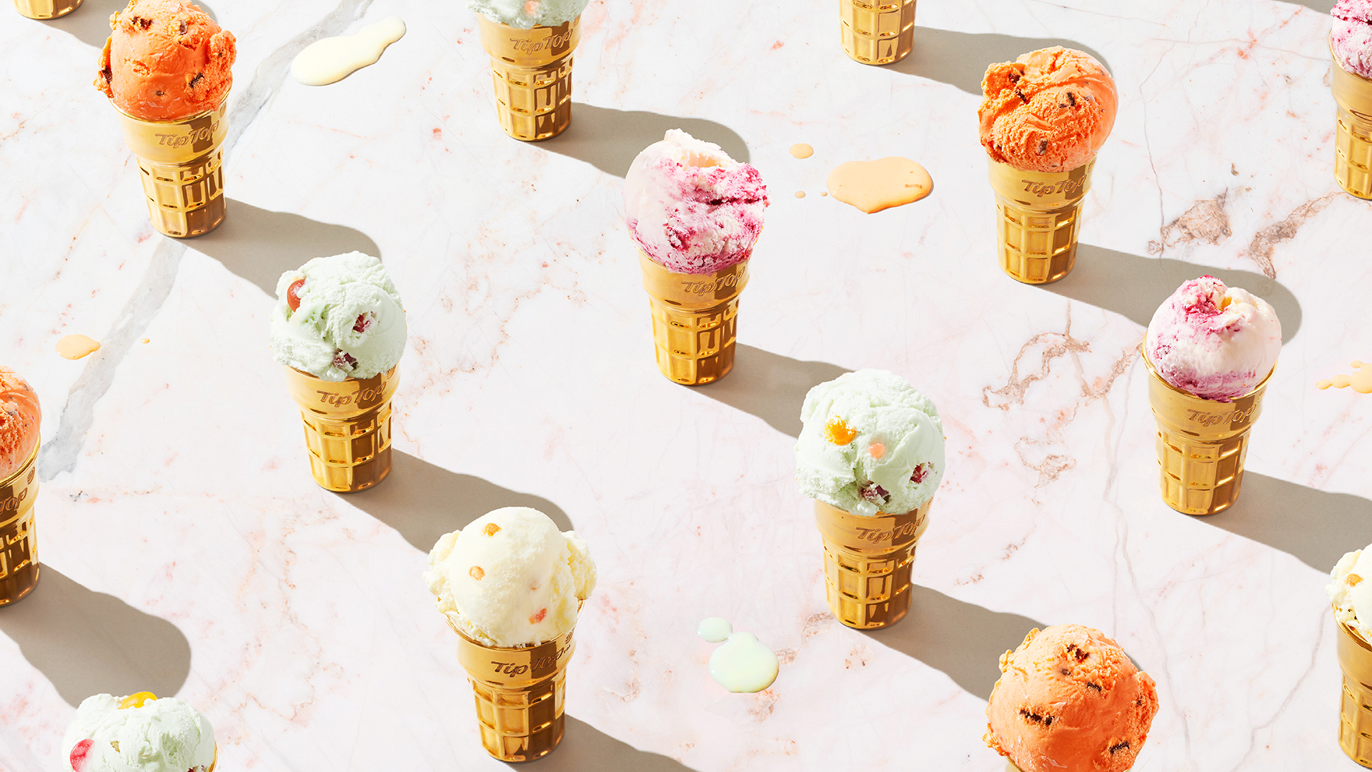 Tip Top brand evolution icecream cones