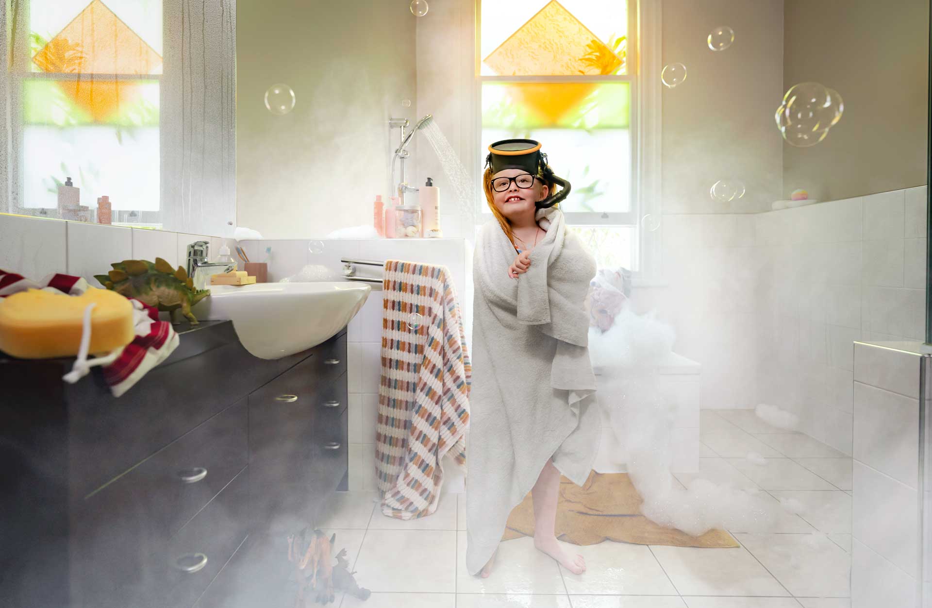 Still frame from the Genesis Bath campaign